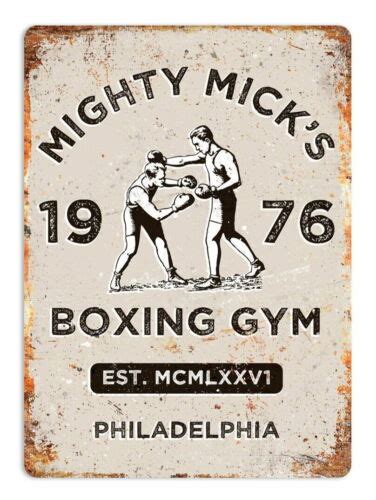 boxing decorative metal signs and tins|Micks Gym Vintage Retro Metal Tin Sign Plaque Decor Mighty .